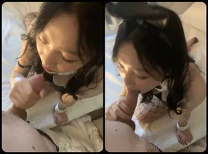 Thỏ con nứng lồn thích mút cu to