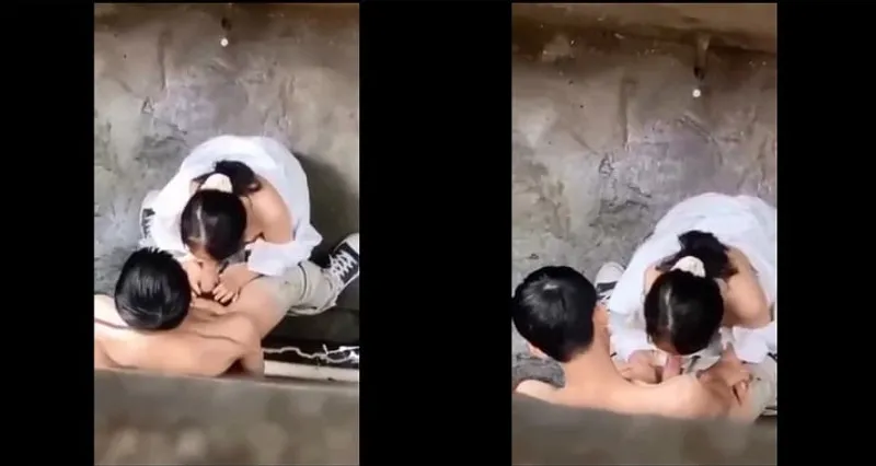 Quay lén em nữ sinh bj cho thằng bồ trong hẻm