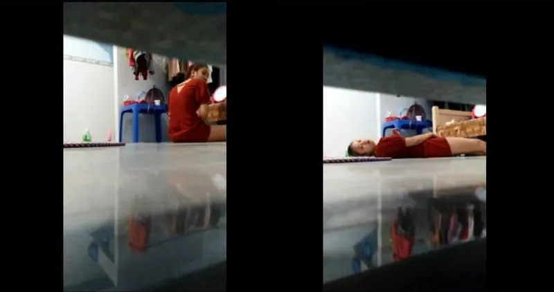 Quay lén con ghệ tự sướng trong phòng